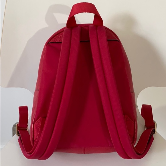 Coach women’s fuchsia pink leather backpack main image 7